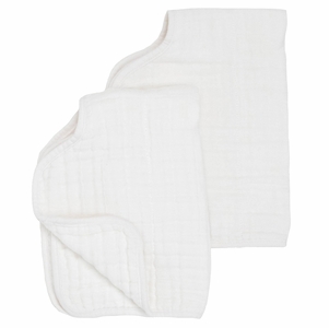 Little Unicorn Cotton Muslin Burp Cloth 2 Pack - White